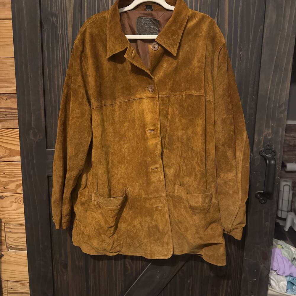 St. John's Bay Men's Suede Leather Jacket